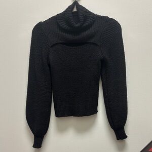 SHEIN Black Cowl Neck Sweater